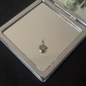 Gorgeous Delicate Round Circle Natural Green Paua Shell/Abalone And 925 Sterling Silver Drop Pendant Necklace Gift