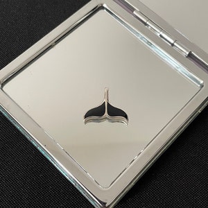 Gorgeous Delicate Natural Black Onyx And 925 Sterling Silver Whale Tail Drop Pendant Necklace Gift