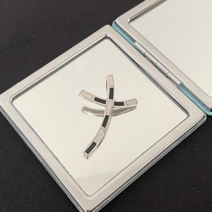 Prachtige grote natuurlijke zwarte onyx, witte parelmoer en 925 sterlingzilveren kruis druppelhanger ketting cadeau