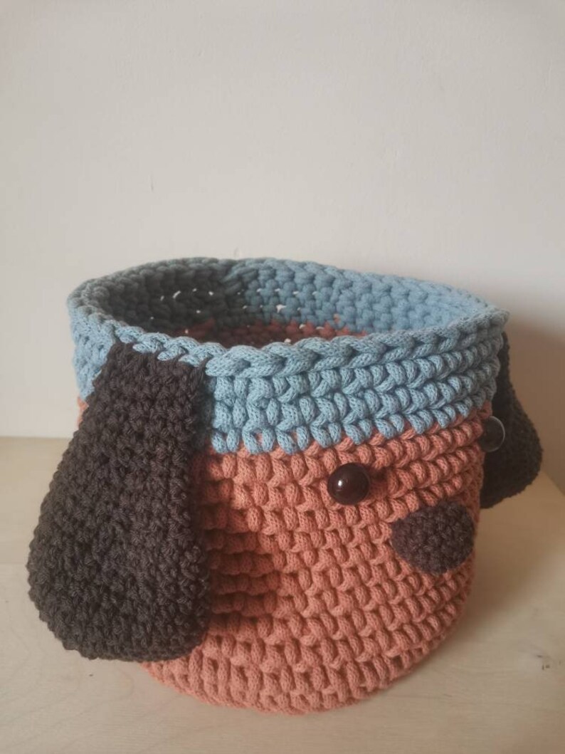 Unique Crochet Dog Toy Basket Toy Storage Basket Crochet Etsy