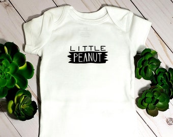 little peanut baby bodysuit, baby oneise, newborn baby, infant baby bodysuit, baby clothing, baby shower gift, preemie baby, unisex outfit