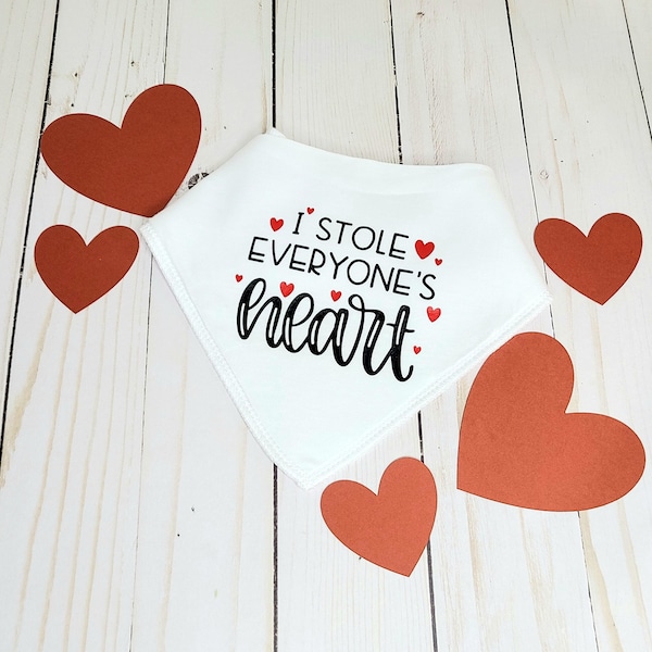 I stole everyone's heart baby bib, bandana bib, unisex baby gift, drool bib, baby girl gift, baby shower gift, new baby gift, baby boy gift