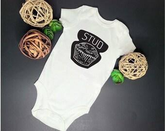 Stud Muffin Baby Bodysuit, Little Man Gift