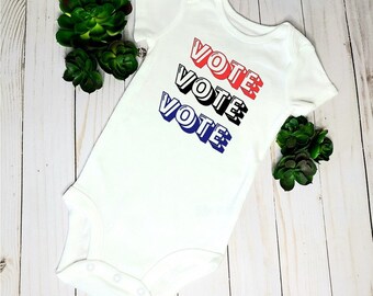 Vote Baby Bodysuit, Political Infant Clothes, Baby Shower Gift