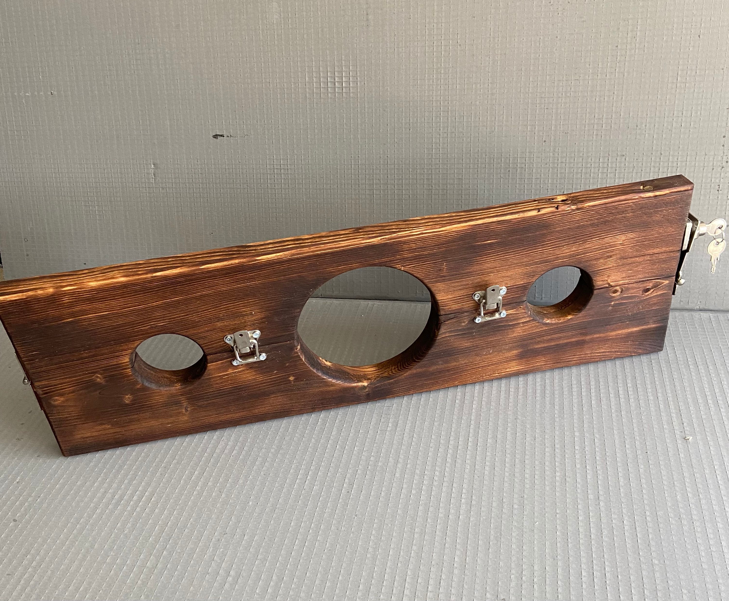 Wooden BDSM Neck and Wrist Restraining Stocks Pillory Etsy UK