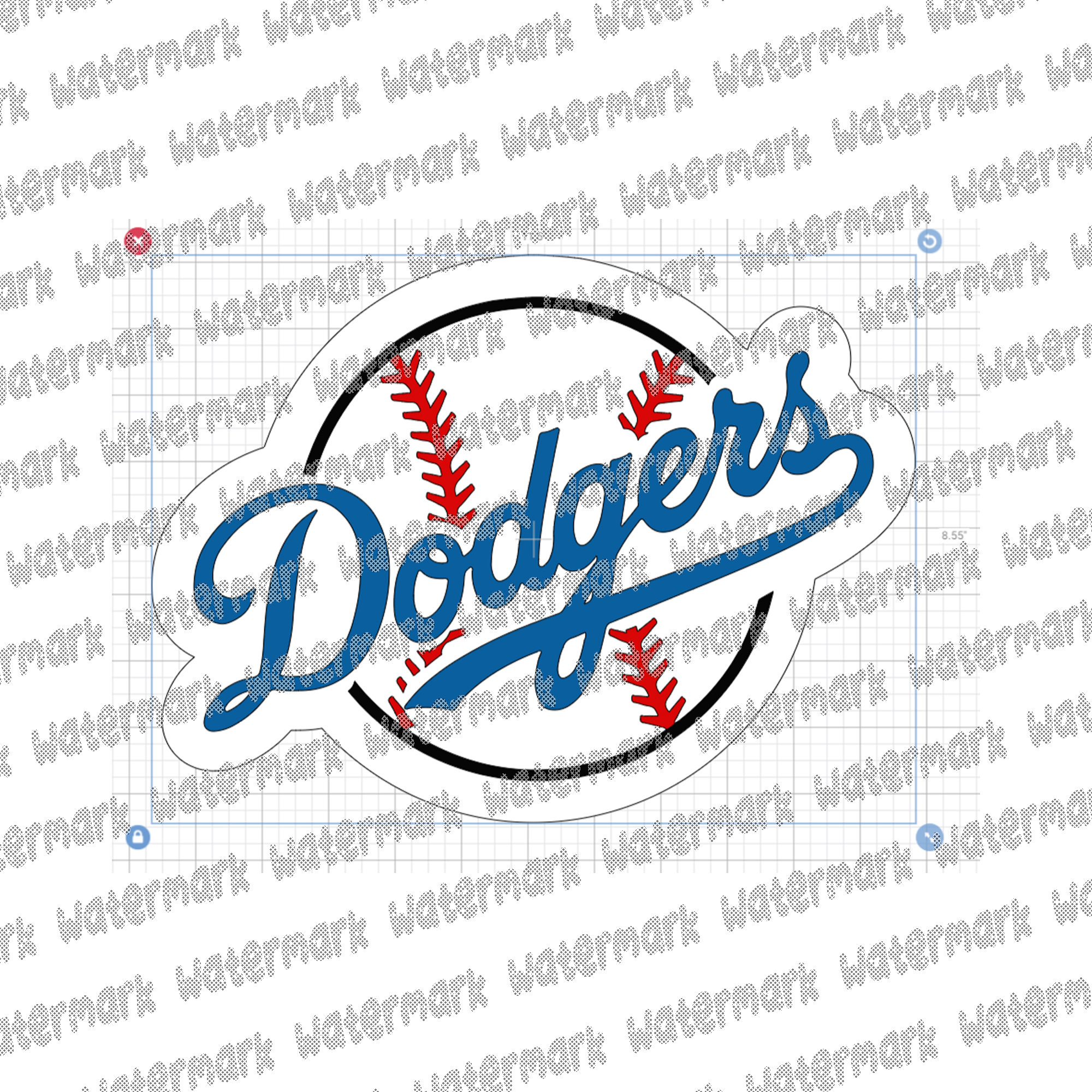 Dodgers Logo 4 Color Svg Cut File Dxf -  Sweden