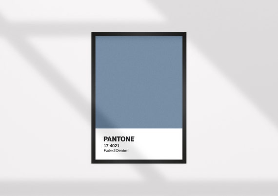 2020 Trend Faded Denim Wall Print 
