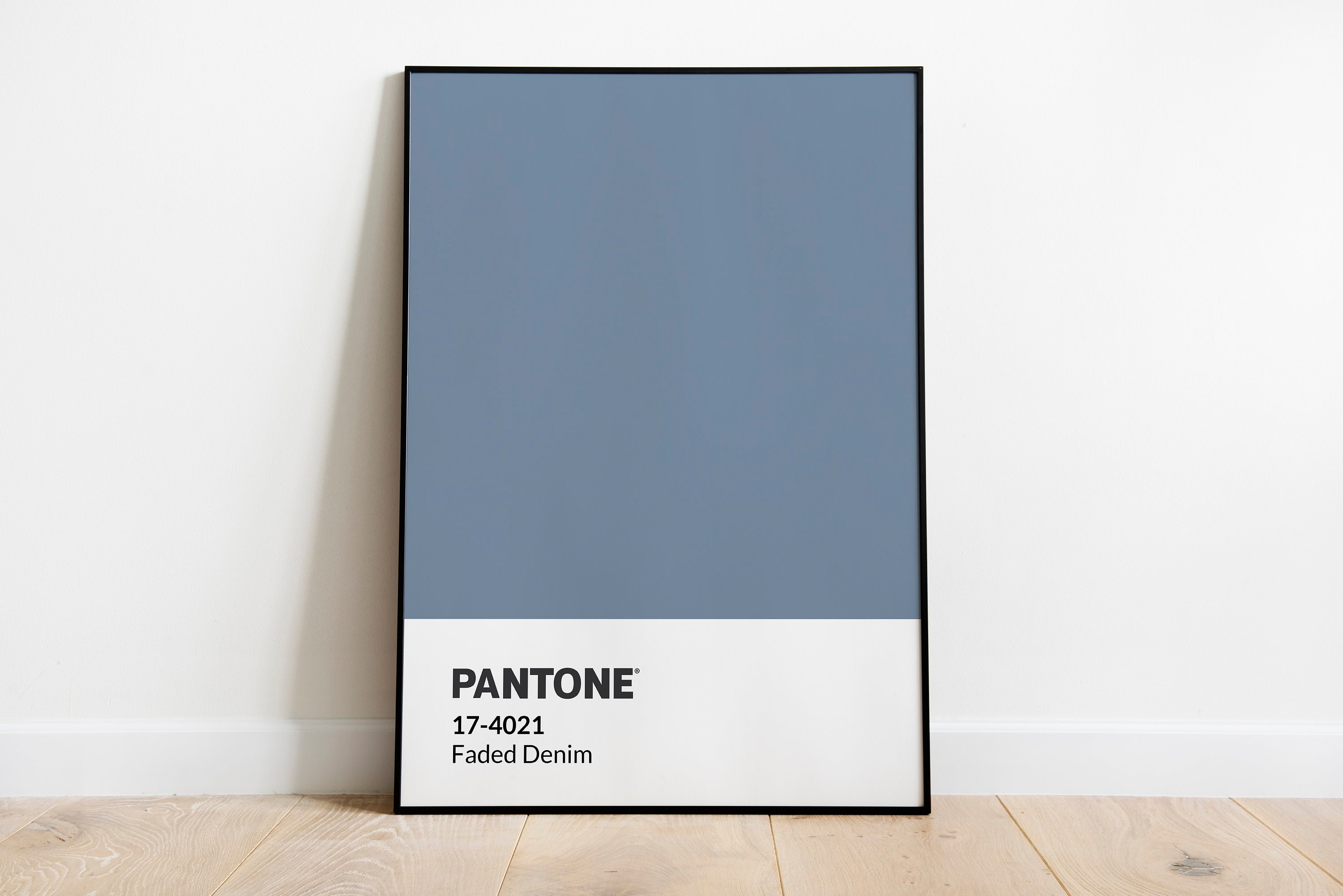 Pantone Spring/summer 2020 Trend Faded Denim Wall Print - Etsy UK
