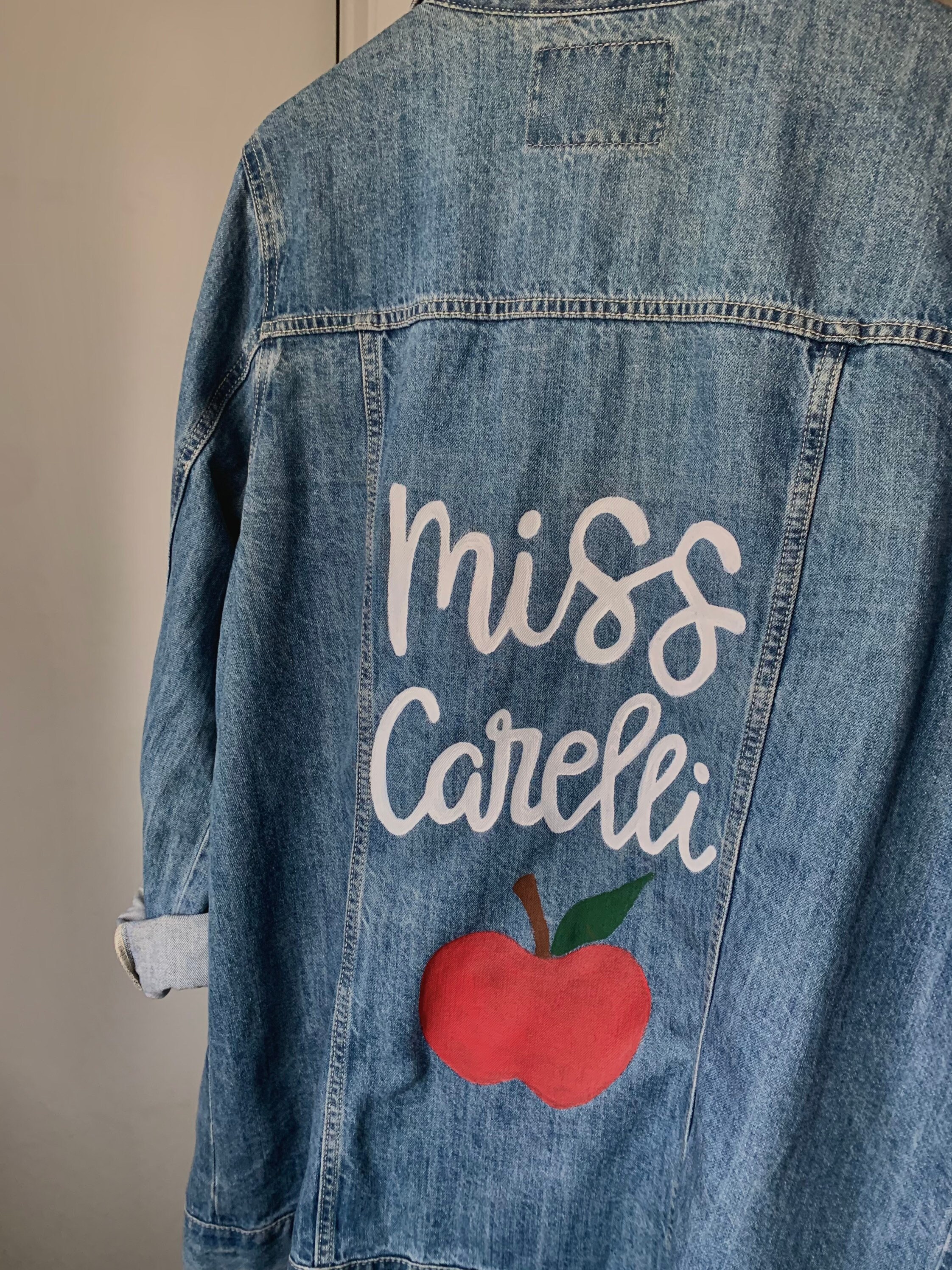 Teacher Jean Jacket Custom Jean Jacket Etsy