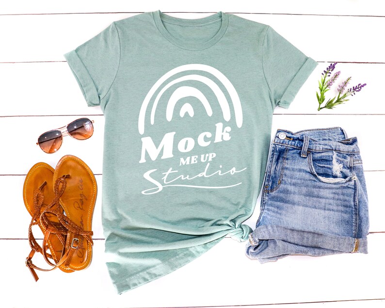 bella canvas heather prism blue