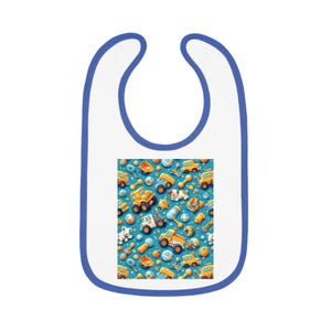 Truck Design Baby Bib: Soft Cotton Infant Feeding Accessory