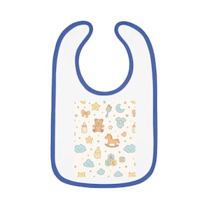 Baby Jersey Bib with Fun Design, Soft Bib for Infants, Cute Baby Gift, Baby Shower Essential, Newborn Feeding Accessory, Adorable Child Bib