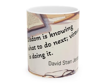 Visdomscitatmugg | David Starr Jordan Keramisk Mugg