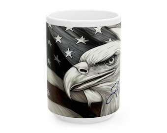 Patriotic Eagle American Pride Ceramic Mug | 11oz 15oz