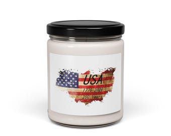USA Flag Map 250 Years Candle | Soy Candle, 9oz