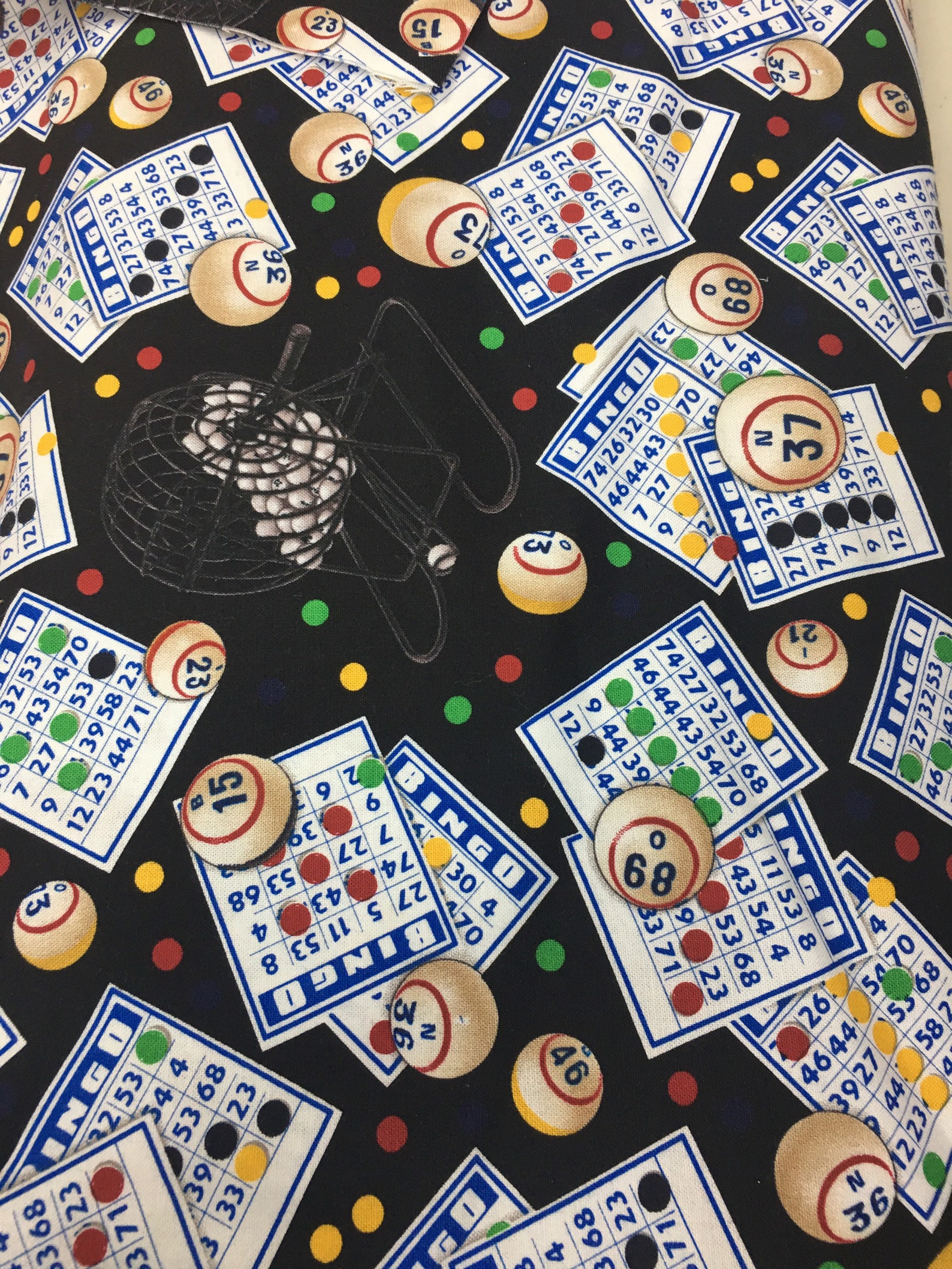 Bingo fabric. 100 cotton. Quilting and crafting fabric. Face Etsy