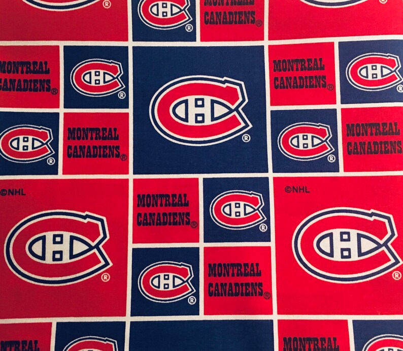 Montreal Canadiens 100 Cotton fabric. Washable quilting Etsy