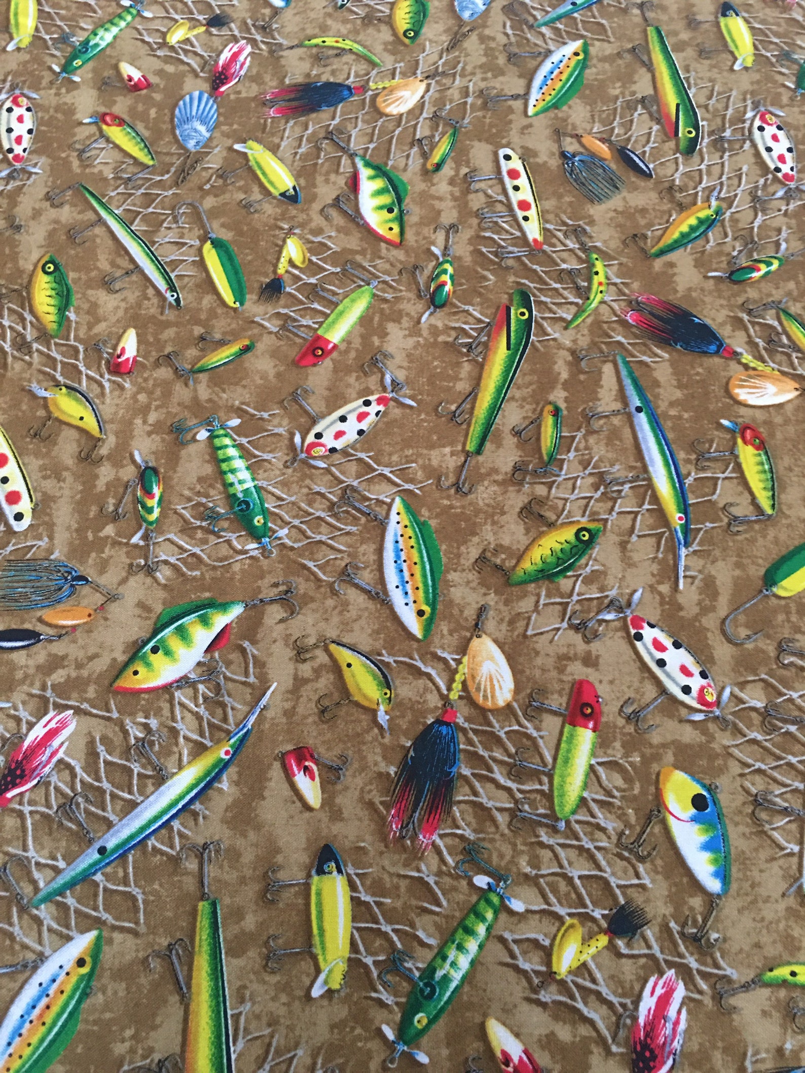 Fly Fishing Fabric. 100 Cotton. Quilting fabric crafting Etsy