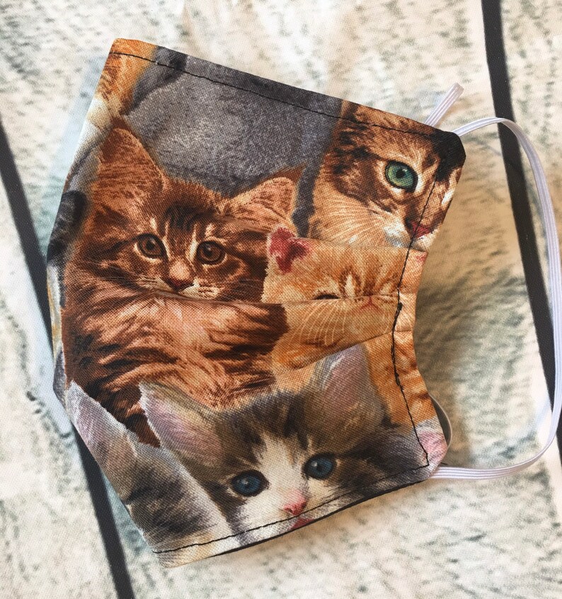 Realistic Cats Face Mask. Adult Washable. Etsy