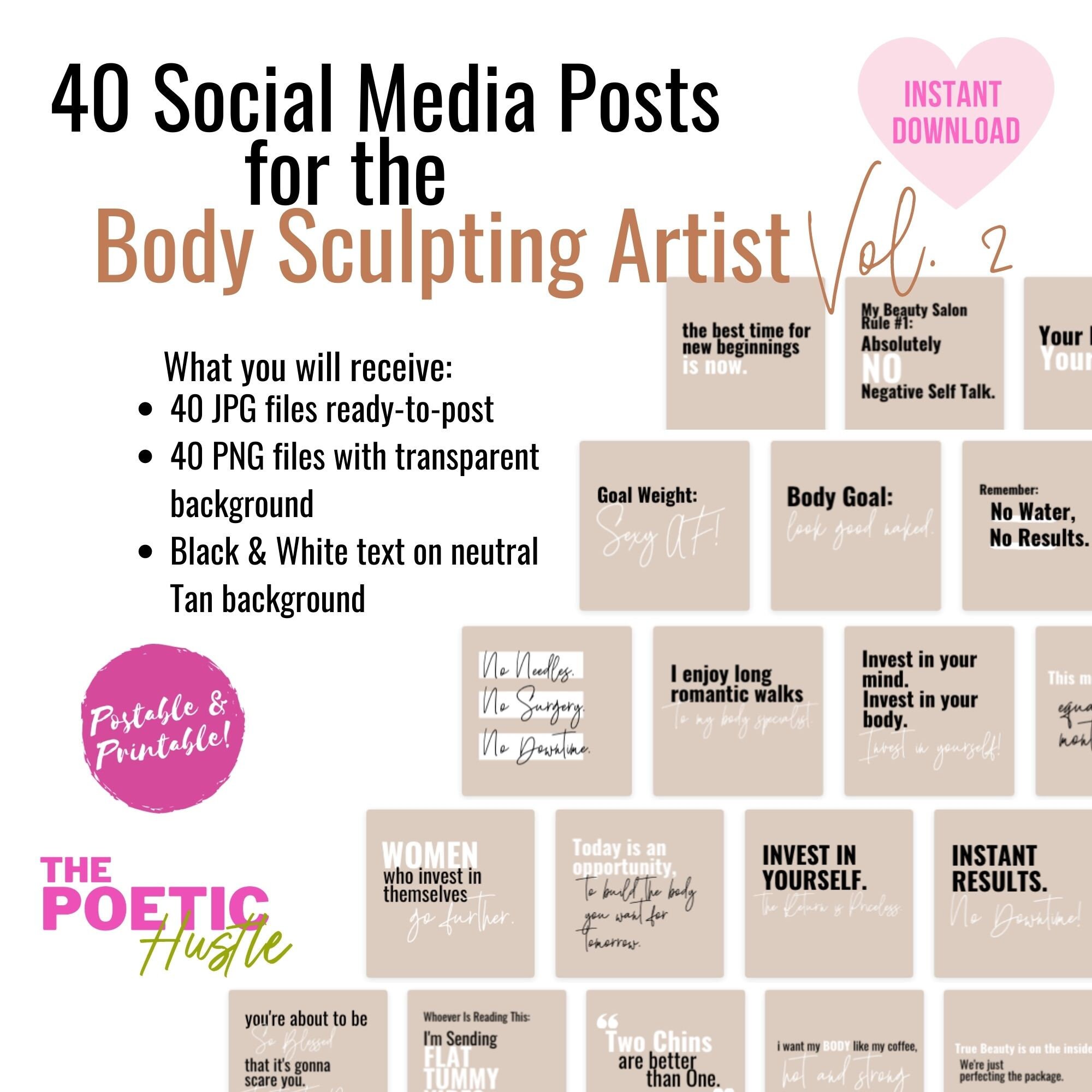 Body Contouring Business Beauty Business Marketing Content Etsy Australia