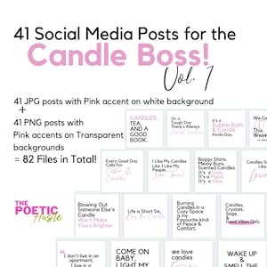 Candle Business Branding, Instagram Posts for Candle Business, Wax Melt Business, Small Business IG Posts, Editable posts, Candle Boss, IG