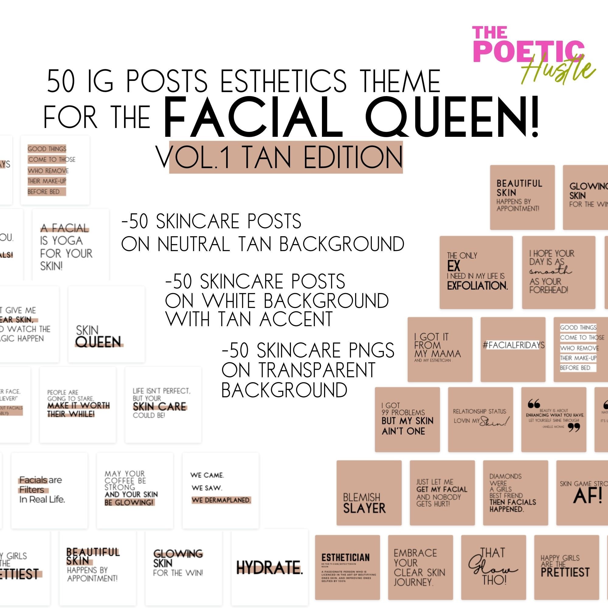 Boho Aesthetic Esthetician IG Post Beautician Biz Esthetics Etsy España