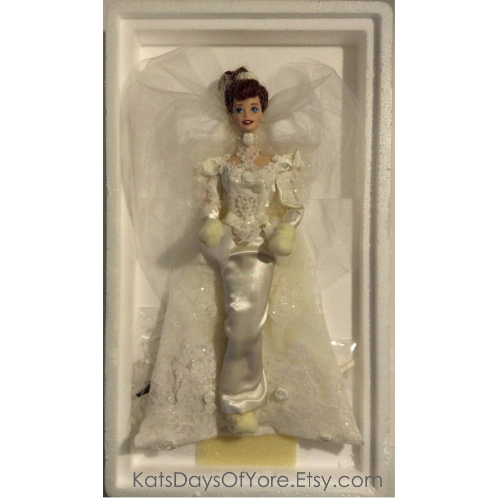 Dolls Romantic Rose Bride Porcelain Barbie 1996 Special Limited Edition Mint Condition NRFB NIB No. 14541 Mattel Etsy