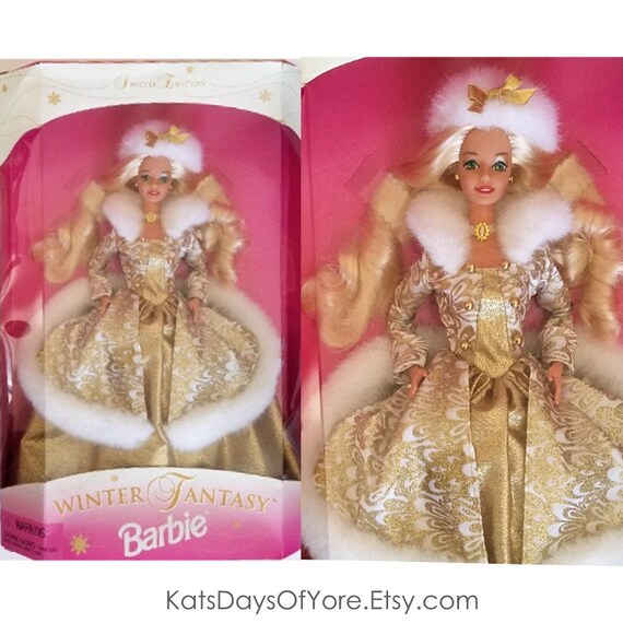 winter fantasy barbie 1995 value