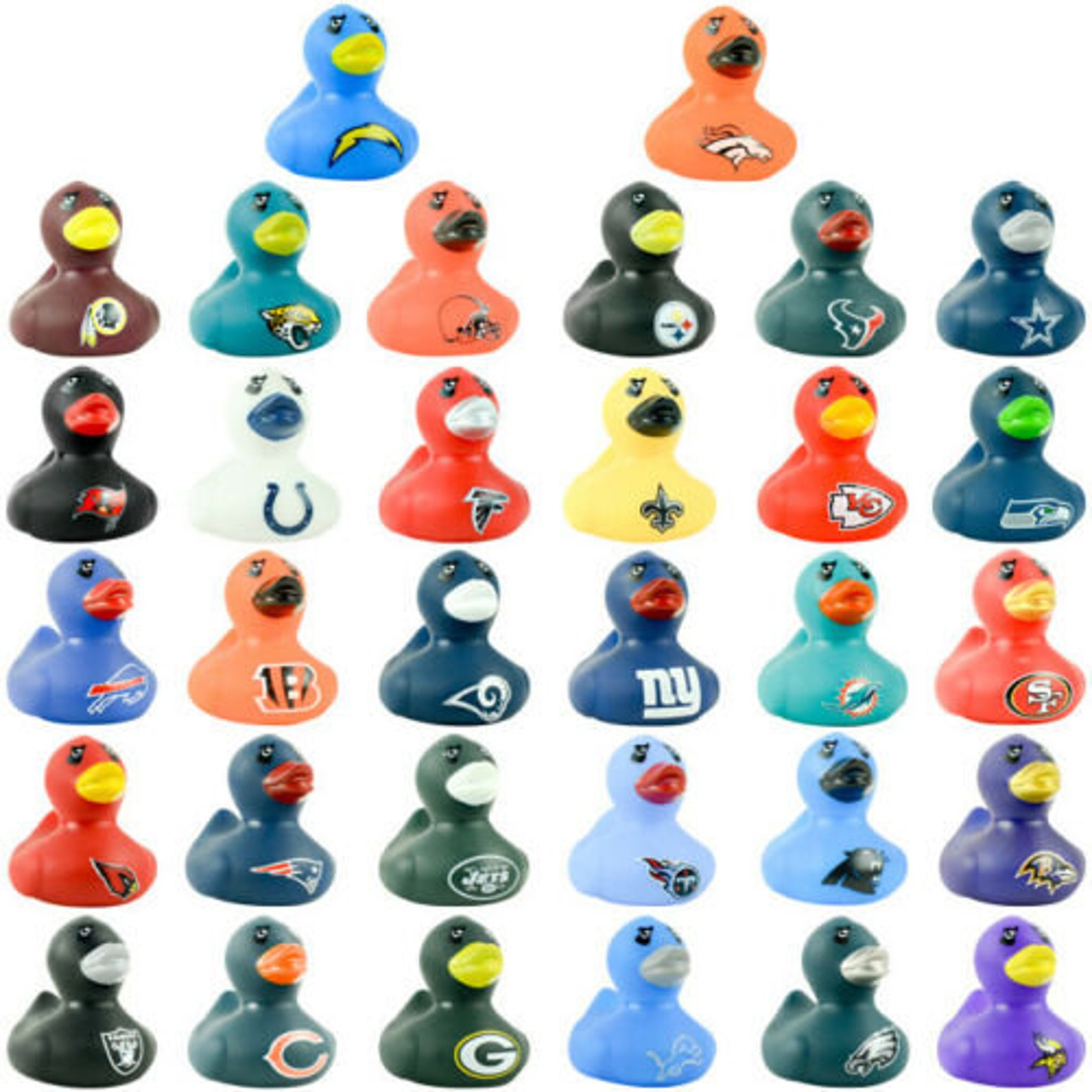 2 Inch NFL Logo Rubber Ducks Choose Your Team..All 32 teams Etsy