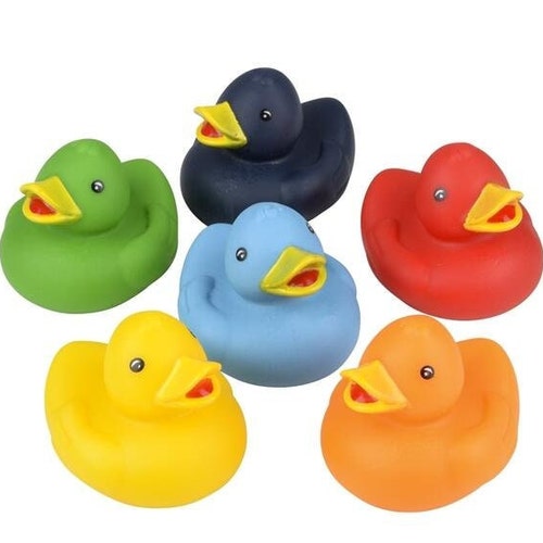 2 Carnival Rubber Duckies 12 Assorted Ducks per Order Etsy