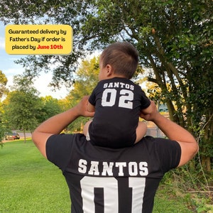 Personalized Dad Shirt| Fathers Day Gift | Fathers Day Shirt| Dad & Son Personalized Last Name Shirt| Dad and Baby Matching Shirts|Dad Shirt