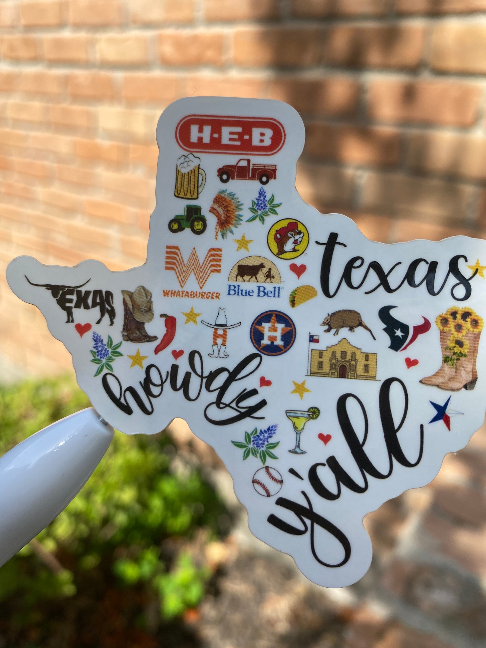 Houston Texas Symbols Sticker texas vinyl sticker I Love Etsy