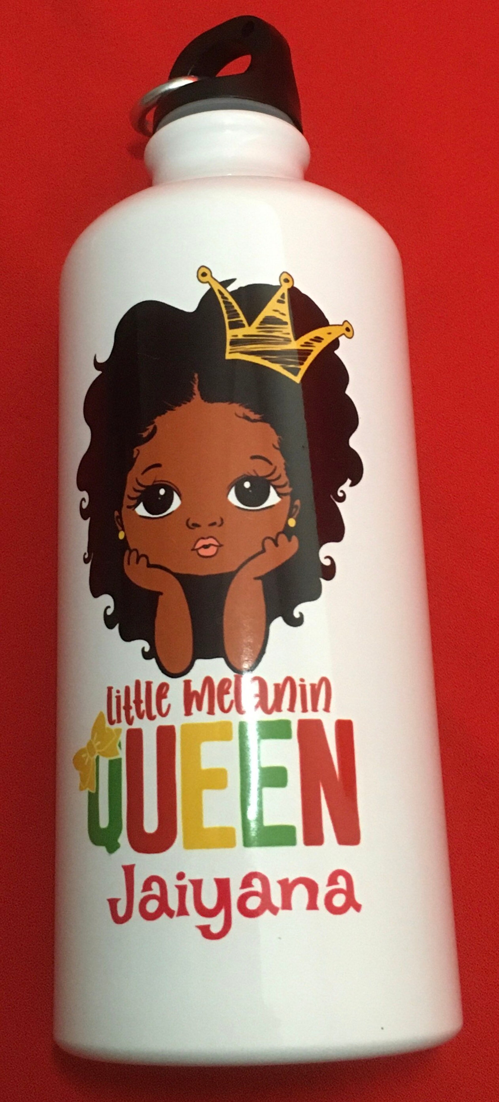 Personalized Water bottle African American Teen Melanin cups Etsy