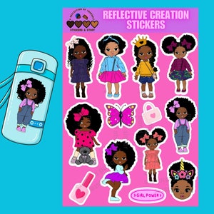 African American Stickers Black Princess  Black girl magic plus stickers African American decorative Planner decals cute little girl