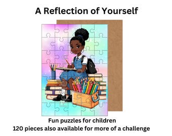puzzle de jeune fille noire, puzzle d'adolescente,