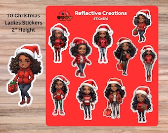 Black Christmas Stickers African Christmas American black Princess melanin Stickers Black girl magic stickers African American decor