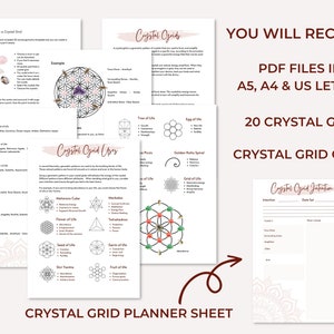 Crystal Grid PDF | 20 Printable Crystal Grids | Sacred Geometry ...