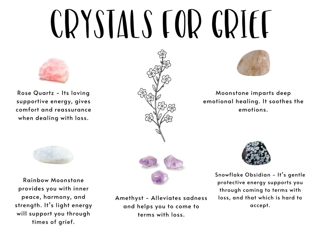 Grief Crystal Set Grief Care Package Crystals for Grief and Etsy