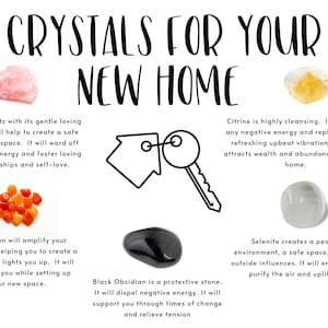 New Home Crystal Gift Set Moving House Crystal Set Housewarming Present Crystal Lover Gift Crystals for House Protection Crystals for house