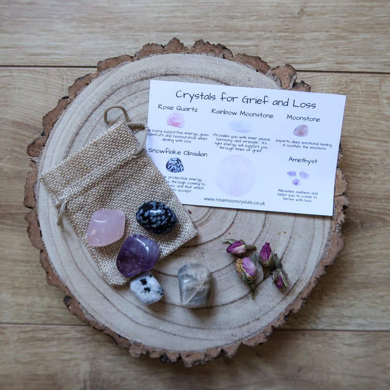 Crystals For Grief and Loss Bereavement Crystal Kit Etsy