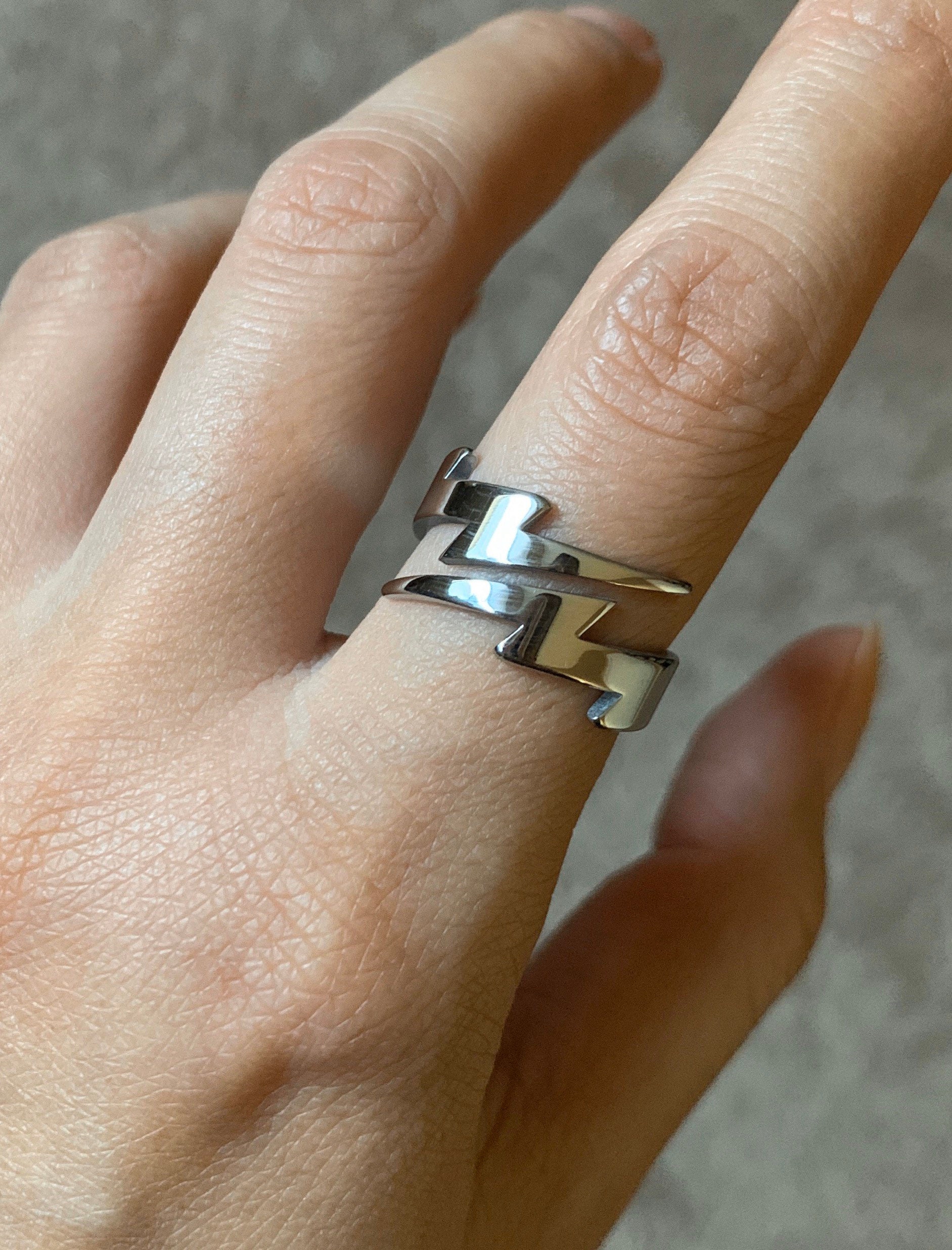 Unisex Gold Color Lightning Ring, Silver color lightning ring, Gold p…
