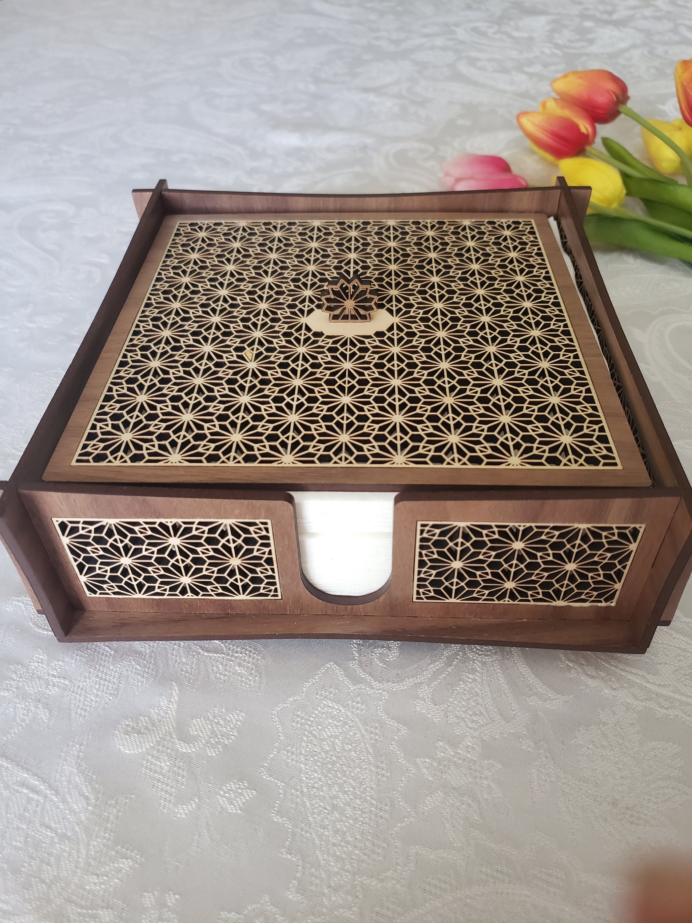 Horizontal Wooden Napkin Holder in the Japanese Etsy