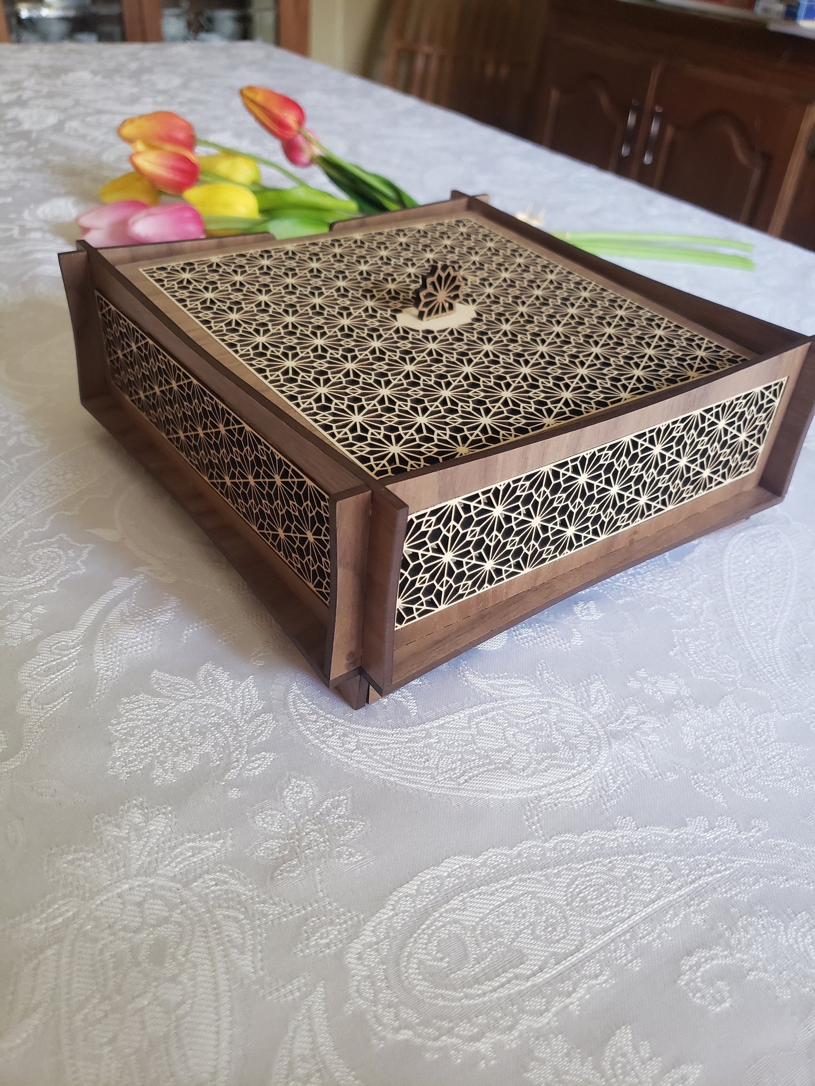 Horizontal Wooden Napkin Holder in the Japanese Etsy