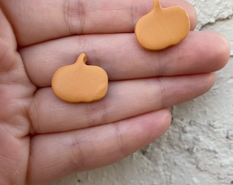 Pumpkin Stud Earrings | Clay Earrings