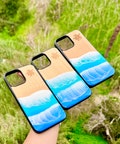 Sparkling Resin Ocean iPhone Cases! Laser-engraving of your choice!