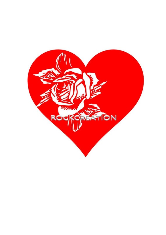 Download Heart With Rose Mandala Svg Valentines Day Cut File For Etsy