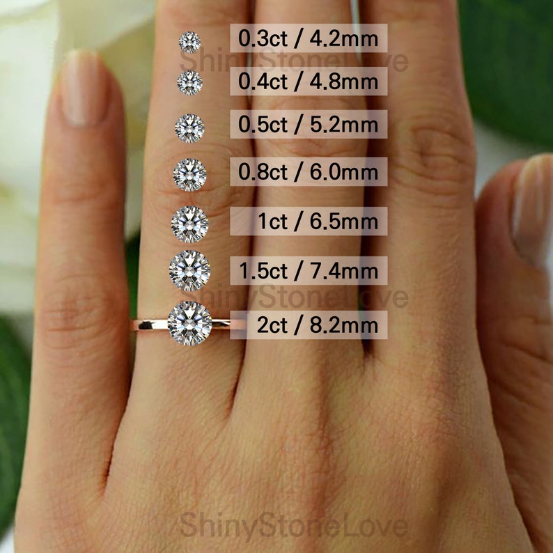 Solitaire Diamond unique setting Engagement Ring Unique | Etsy