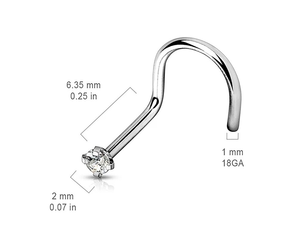 Nose Piercing Types & Nose Jewelry Guide 14k gold Real Black Etsy