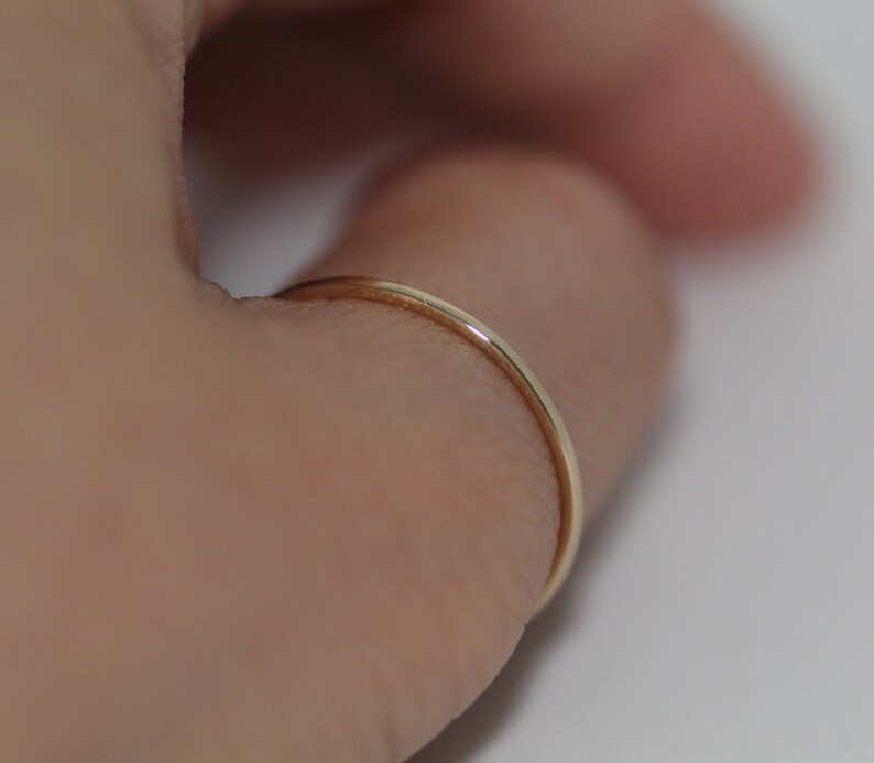 Thin rings for women / Thin ring gold 14k / minimalist ring / Etsy