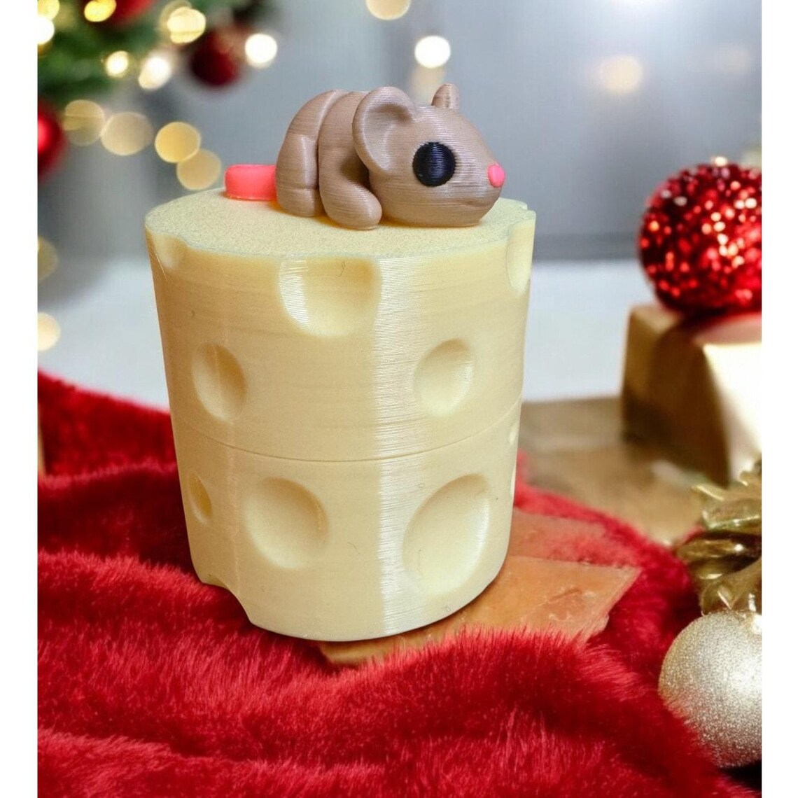 3D Printed Baby Mice With Cheese Storage Container Set - Etsy